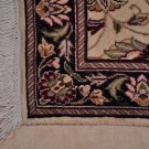 2x3 FINE PAK PERSIAN HANDMADE RUG KNOTTED IVORY BLUE