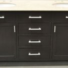 60 Inch Transitional Espresso Bathroom Vanity Marble Top Undermount Sink 60"