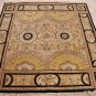 6x6 SQUARE WOOL HANDMADE AREA RUG SWAN MEDALLION RARE