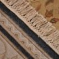 6x6 SQUARE WOOL HANDMADE AREA RUG SWAN MEDALLION RARE