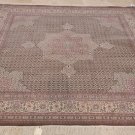 8x8 SQUARE WOOL HANDMADE AREA RUG MAHI TABRIZ BLACK B&W