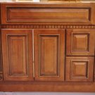 36 Inch Heritage Style Caramel Bathroom Vanity Right Drawers Dentil Cabinet 36"