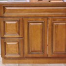 36 Inch Heritage Style Caramel Bathroom Vanity Left Drawers Cabinet 36"