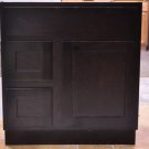 30 Inch Shaker Style Espresso Bathroom Vanity Left Drawers Cabinet 30"
