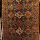 6x9 WOOL HAND KNOTTED AREA RUG MASTERPIECE BLACK BROWN