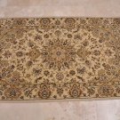 3x5 WOOL & SILK AREA RUG IVORY HANDMADE TUFTED BEIGE