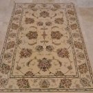 4x6 WOOL & SILK AREA RUG IVORY HANDMADE TUFTED CHINESE