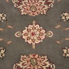 4x6 WOOL & SILK AREA RUG GREEN IVORY HANDMADE TUFTED