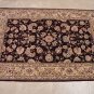 4x6 WOOL & SILK AREA RUG BURGUNDY IVORY HANDMADE TUFTED