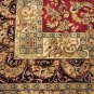 6x9 RUG VICTORIAN WOOL MASTERPIECE HANDMADE RED BLACK
