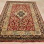 6x9 RUG VICTORIAN WOOL MASTERPIECE HANDMADE RED BLACK