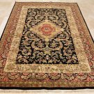 6x9 WOOL RUG VICTORIAN BLACK RED MASTERPIECE HANDMADE