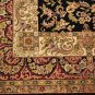 6x9 WOOL RUG VICTORIAN BLACK RED MASTERPIECE HANDMADE
