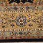 10x14 AREA RUG HANDMADE KNOTTED BLACK GOLD MASTERPIECE