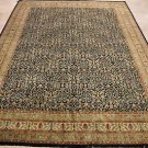 10x14 AREA RUG HANDMADE KNOTTED BLACK IVORY MASTERPIECE
