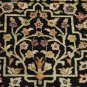 10x14 AREA RUG HANDMADE KNOTTED BLACK IVORY MASTERPIECE
