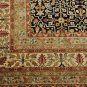 10x14 AREA RUG HANDMADE KNOTTED BLACK IVORY MASTERPIECE