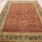 NEW 10x14 AREA RUG HANDMADE KNOTTED RED BLACK GEOMETRIC