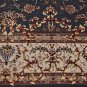 10x14 AREA RUG HANDMADE KNOTTED BLUE IVORY WOOL & SILK