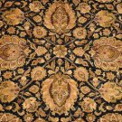 NEW 10x14 AREA RUG HANDMADE KNOTTED BLACK IVORY VEG DYE