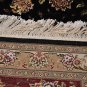 10x14 AREA RUG HANDMADE KNOTTED BLACK RED WOOL & SILK