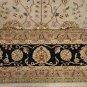 10x14 AREA RUG HANDMADE KNOTTED BEIGE BLACK TWISTED DYE