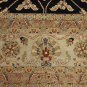 10x14 AREA RUG HANDMADE KNOTTED BLACK BEIGE TWISTED DYE