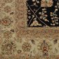 10x14 AREA RUG HANDMADE KNOTTED BLACK BEIGE TWISTED DYE