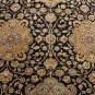 10x14 AREA RUG HANDMADE KNOTTED BLACK IVORY GREEN GOLD