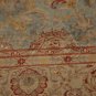 6x9 WOOL RUG VEGETABLE DYE CHOBI BLUE IVORY HANDMADE