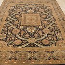 8x10 RUG RARE MEDALLION JAIPUR PERSIAN BLACK GREEN GOLD