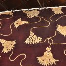 8x10 WOOL RUG INDO NEPAL HANDMADE BURGUNDY FINIALS SOFT