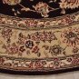 6 FOOT ROUND AREA RUG HAND TUFTED WOOL SILK BURGUNDY