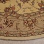 6 FOOT ROUND AREA RUG HANDTUFTED WOOL SILK YELLOW GREEN
