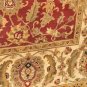 8x10 HANDMADE RUG JAIPUR RED IVORY GOLD GREEN THICK WOOL PLUSH PILE INDIA NEW