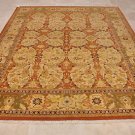 8x10 WOOL HAND KNOTTED AREA RUG BEIGE RUST PERSIAN FINE