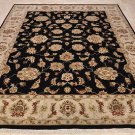 8x10 WOOL HANDMADE AREA RUG BLACK BEIGE FINE PERSIAN
