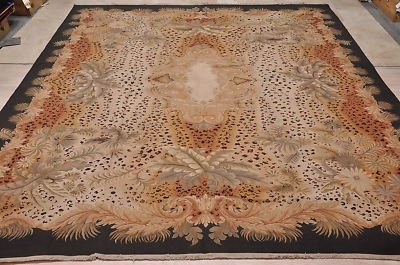 13x15 Area Rug Handmade Leopard Soumak Green Jungle Xl