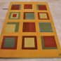 5x7 HAND KNOTTED WOOL AREA RUG GABBEH MODERN GOLD INDIA