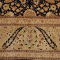 10x14 WOOL AREA RUG FINE PERSIAN BLACK GOLD HANDMADE