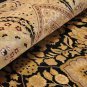 10x14 WOOL AREA RUG FINE PERSIAN BLACK GOLD HANDMADE