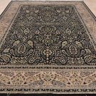 10x14 AREA RUG FINE PERSIAN BLACK TAUPE HANDMADE WOOL