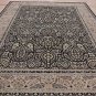 10x14 AREA RUG FINE PERSIAN BLACK TAUPE HANDMADE WOOL