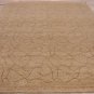 10x14 WOOL AREA RUG HANDMADE MODERN BEIGE KNOTTED TRANS