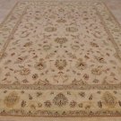 NEW 10x14 WOOL AREA RUG HANDMADE BEIGE KNOTTED INDIA