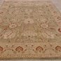 10x14 WOOL AREA RUG VEGETABLE DYE HANDMADE LT GRN GOLD