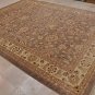 10x14 WOOL AREA RUG VEGETABLE DYE HANDMADE GREY IVORY