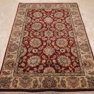 4x6 WOOL AREA RUG HANDMADE PERSIAN JAIPUR RED BEIGE