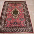 HANDMADE PERSIAN RUG 4x6 BOKHARA WOOL UNC BLUE & PINK
