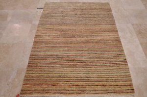5x7 HAND KNOTTED WOOL AREA RUG MULTI COLOR TRANSITIONAL